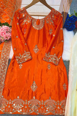 PLAZZO. WITH FANCY DUPPATA WITH EMBROIDERY - Vastra Gehna