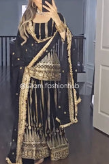 PLAZZO. WITH FANCY DUPPATA WITH EMBROIDERY WORK*✅ - Vastra Gehna