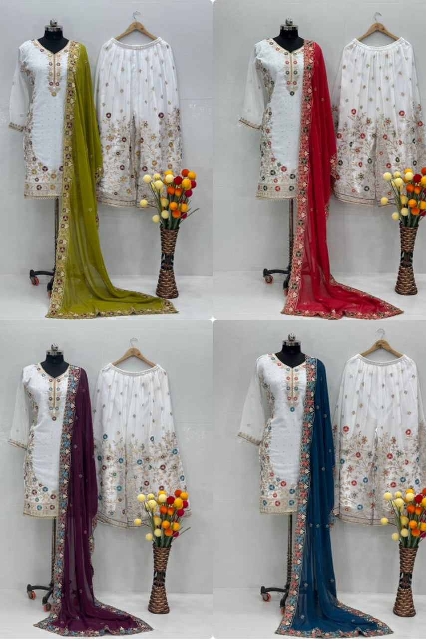 PARTY WEAR 3 PIS SUIT COLLECTION - Vastra Gehna