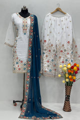 HEAVY FUAX GEORGEET 3 PIS SUIT - Vastra Gehna