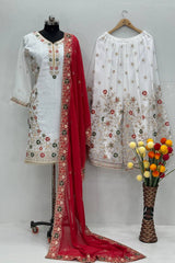 HEAVY FUAX GEORGEET 3 PIS SUIT - Vastra Gehna