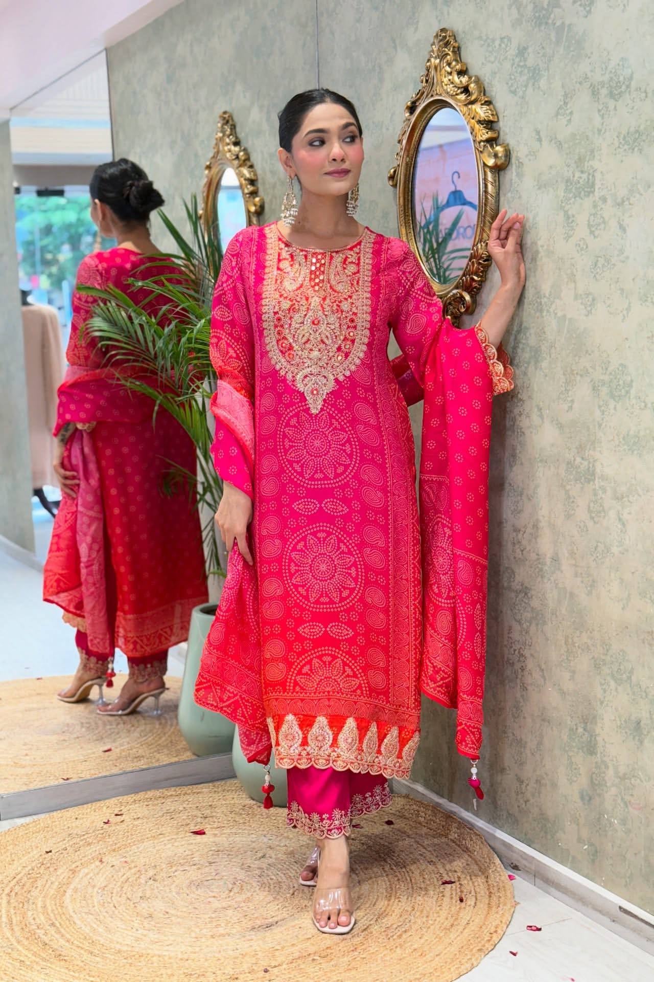 FANCY DUPPATA AND EMBROIDERY WORK - Vastra Gehna