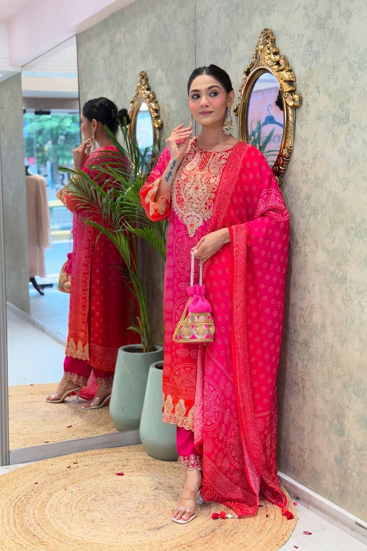 FANCY DUPPATA AND EMBROIDERY WORK - Vastra Gehna