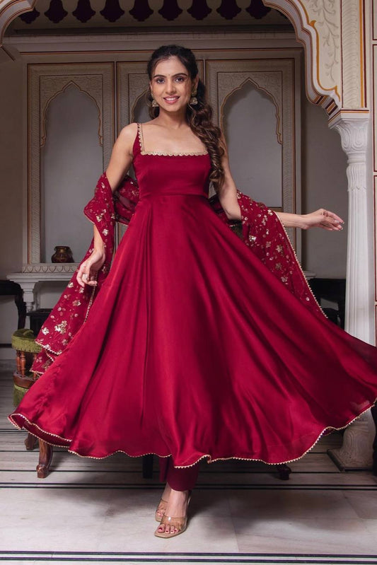 Heavy Faux Georgette Designer Look Gown - Vastra Gehna