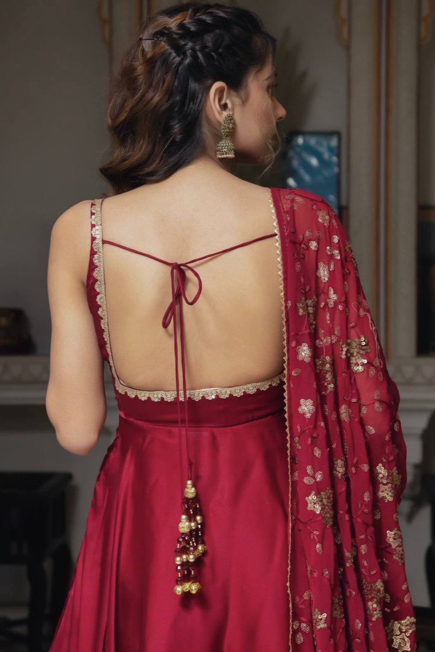 Heavy Faux Georgette Designer Look Gown - Vastra Gehna