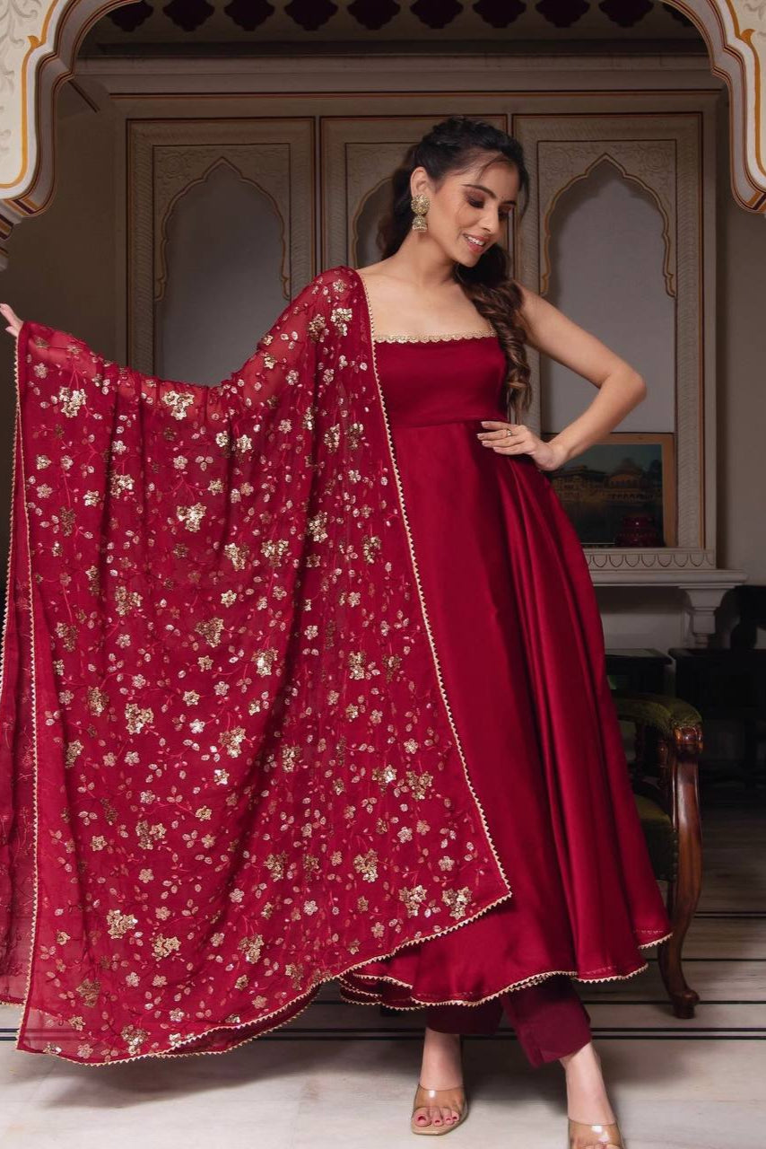 Heavy Faux Georgette Designer Look Gown - Vastra Gehna