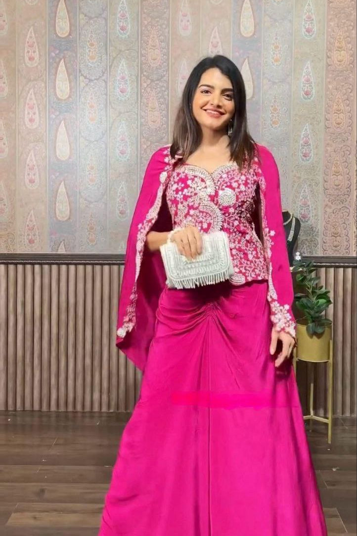 New Party Wear Look Jacket And Plazzo With Duppata. - Vastra Gehna