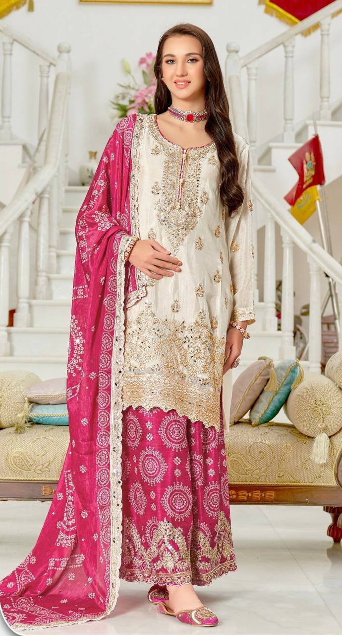 PARTY WEAR SPACIAL SHARARA SET - Vastra Gehna