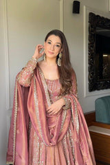 LUNCHING NEW ĐĚSIGNER PARTY WEAR LOOK GOWN WITH LAHENGHA AND EMBROIDERY WORK - Vastra Gehna