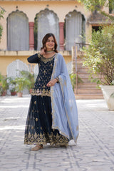 DESIGNER READYMADE KURTI-PLAZOO-DUPATTA COLLECTIONS - Vastra Gehna