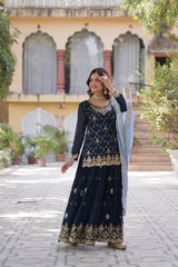 DESIGNER READYMADE KURTI-PLAZOO-DUPATTA COLLECTIONS - Vastra Gehna