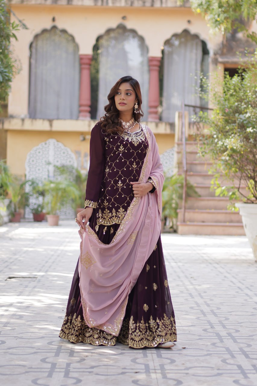 DESIGNER READYMADE KURTI-PLAZOO-DUPATTA COLLECTIONS - Vastra Gehna