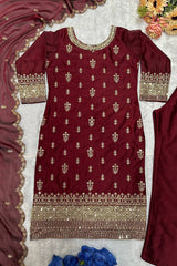 PANT WITH FANCY DUPPATA AND EMBROIDERY WORK*✅ - Vastra Gehna