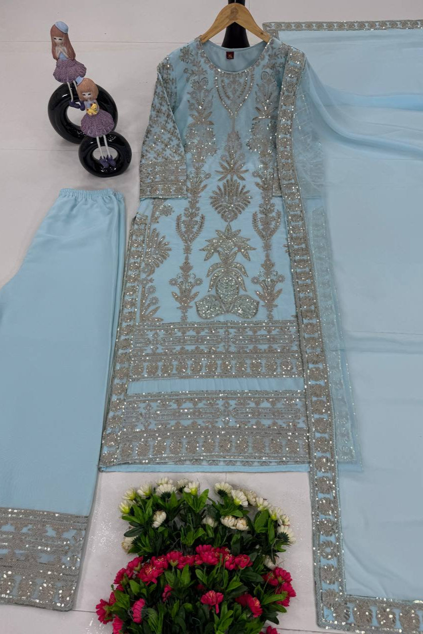 : EMBROIDERY SEQUENCES WORK * - Vastra Gehna