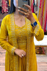 Trending Party Wear Shrug with Sarara - Vastra Gehna