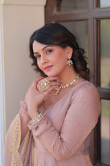 Fendy Chiffon gown with Sequins-Multi Embroidered - Vastra Gehna