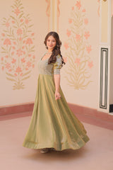Fendy With Beads Embroidered Work - Vastra Gehna