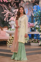 CONTRACE KURTI-SHARARA SET - Vastra Gehna