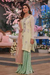 CONTRACE KURTI-SHARARA SET - Vastra Gehna