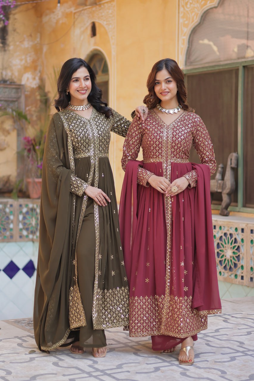 READYMADE KURTI WITH PANT & DUPATTA - Vastra Gehna