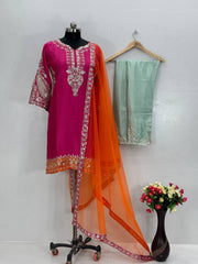 *HEAVY EID SPECIAL TOP, DUPATTA WITH PLAZZO - Vastra Gehna