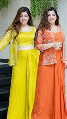 Super Trending Party Wear Koti with Plazzo - Vastra Gehna