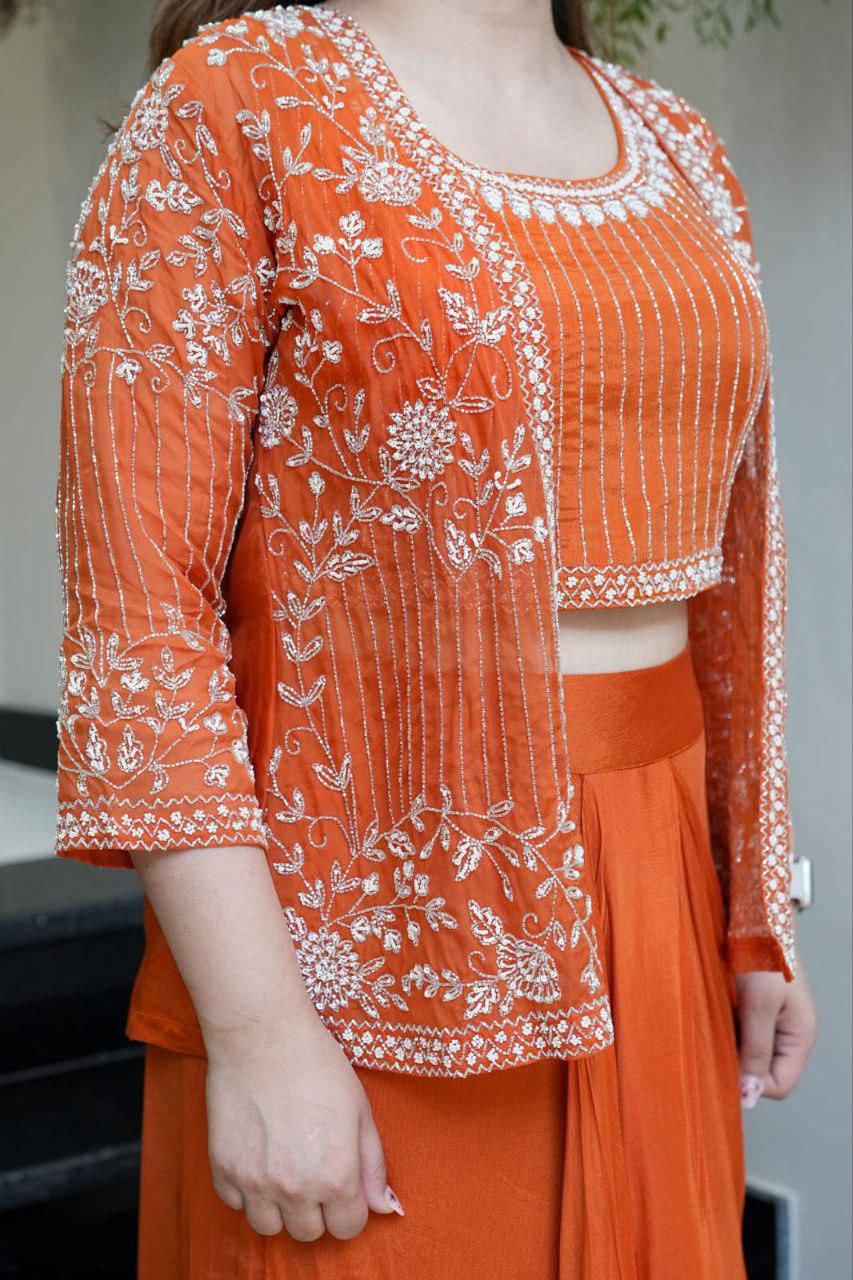 Super Trending Party Wear Koti with Plazzo - Vastra Gehna