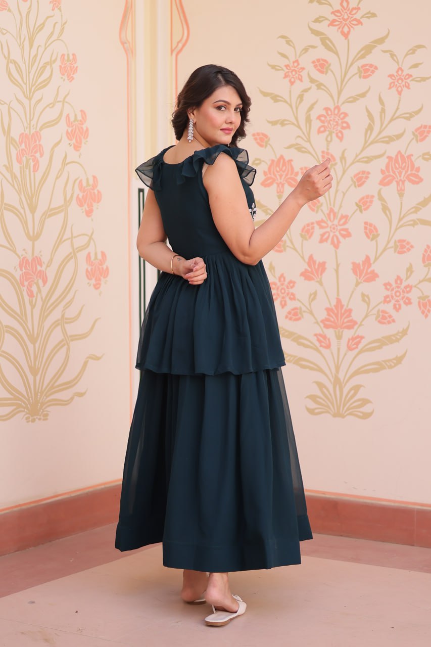PEPLUM STYLE GOWN - Vastra Gehna
