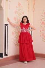 PEPLUM STYLE GOWN - Vastra Gehna
