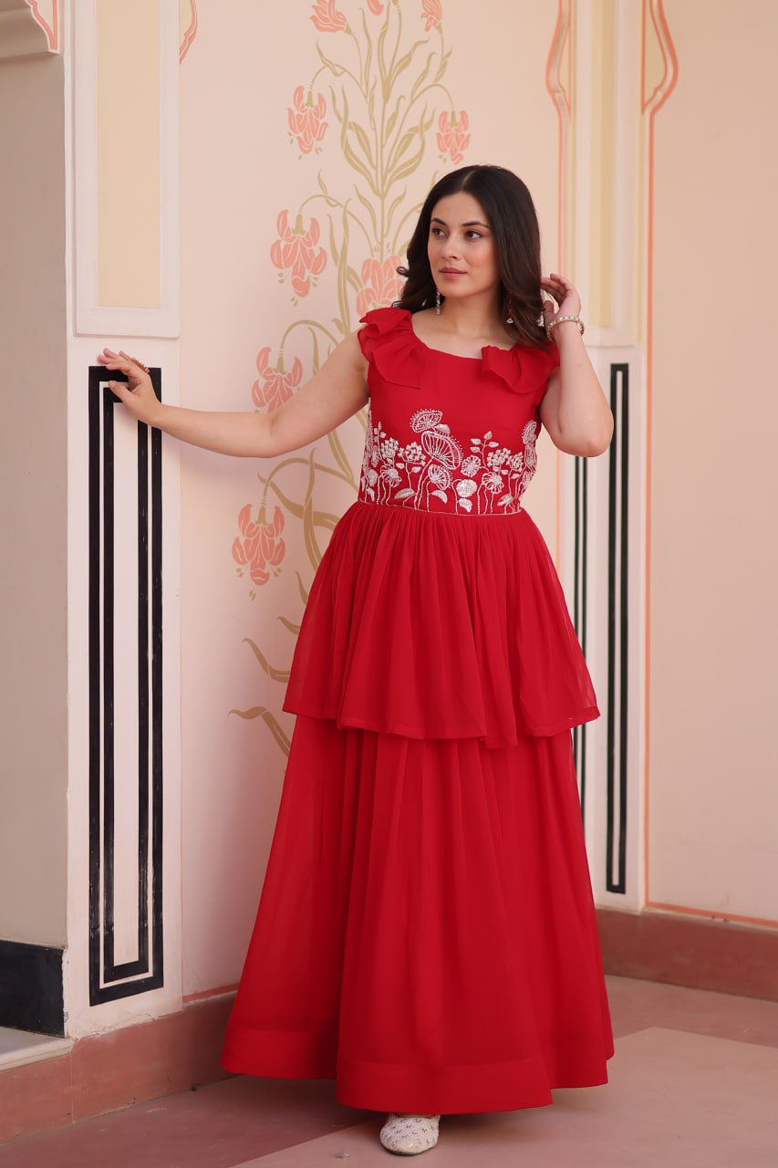 PEPLUM STYLE GOWN - Vastra Gehna