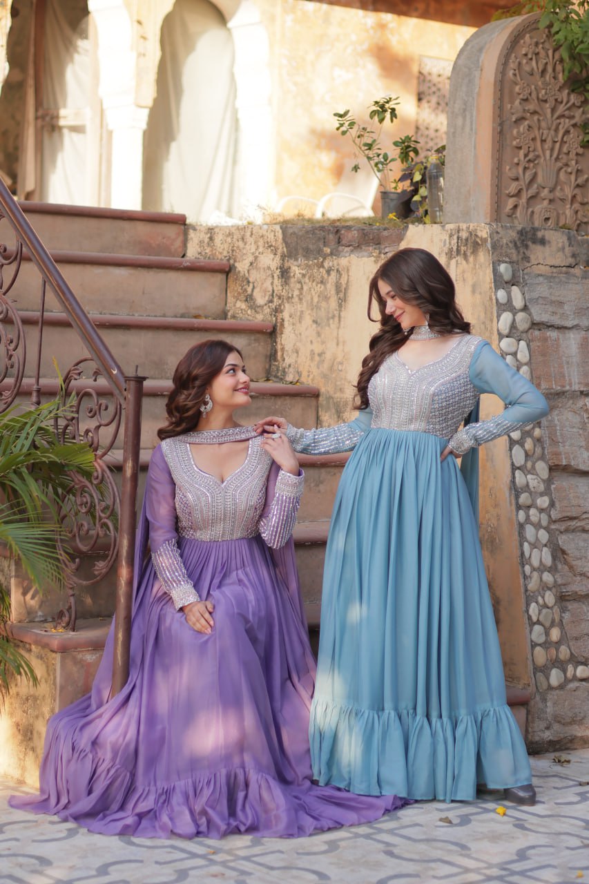 PREMIUM DESIGNER READYMADE GOWN COLLECTIONS. - Vastra Gehna