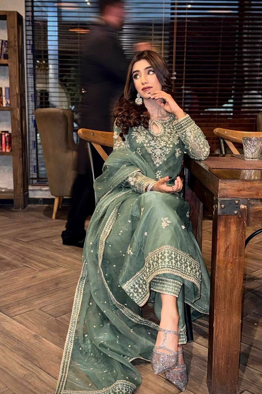 organza silk KURTI-PLAZZO SET - Vastra Gehna