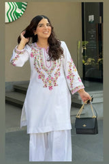 Natural Crep Silk co-ord set - Vastra Gehna