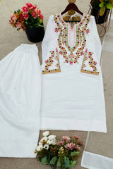 Natural Crep Silk co-ord set - Vastra Gehna