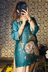 Natural Crep Silk Top-Bottom And Dupatta Set - Vastra Gehna