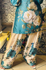 Natural Crep Silk Top-Bottom And Dupatta Set - Vastra Gehna