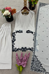 Star Georgette With Embroidery Sequence Work - Vastra Gehna