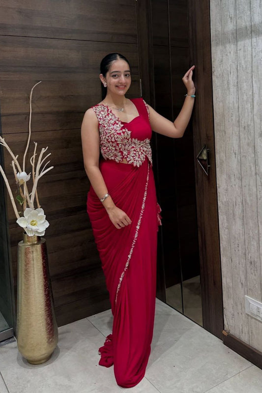 PINK Super Trending Embroidery cording - Vastra Gehna