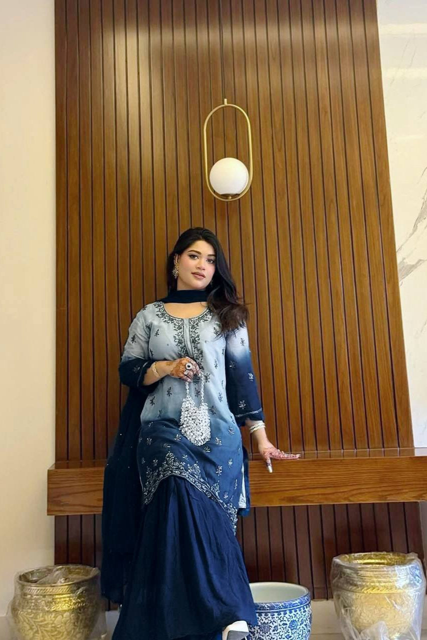 KURTI & SHARARA (Ruffled) SET - Vastra Gehna