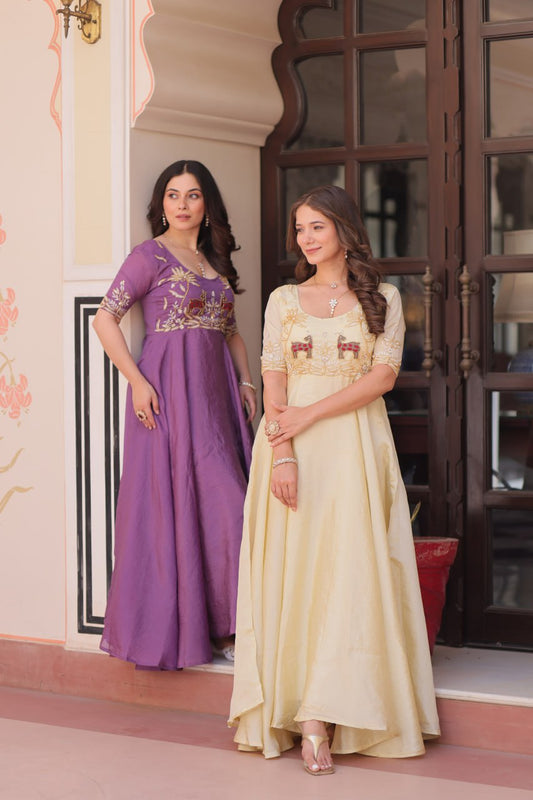 Beads Embroidered DESIGNER GOWN - Vastra Gehna