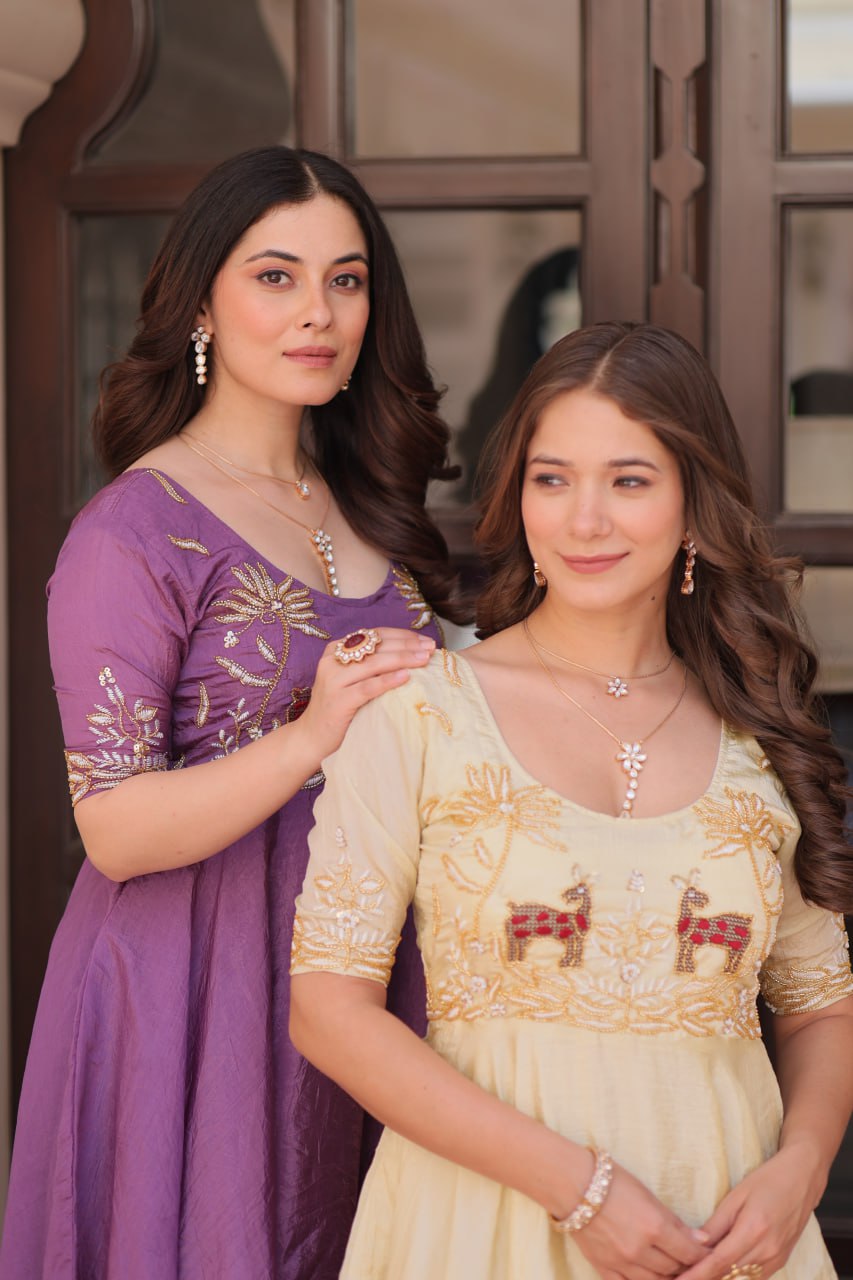 Beads Embroidered DESIGNER GOWN - Vastra Gehna