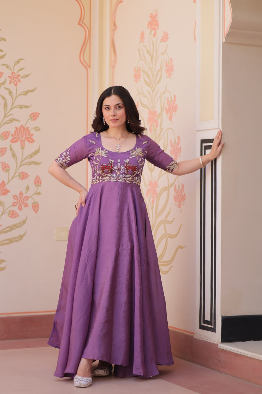 Beads Embroidered DESIGNER GOWN - Vastra Gehna