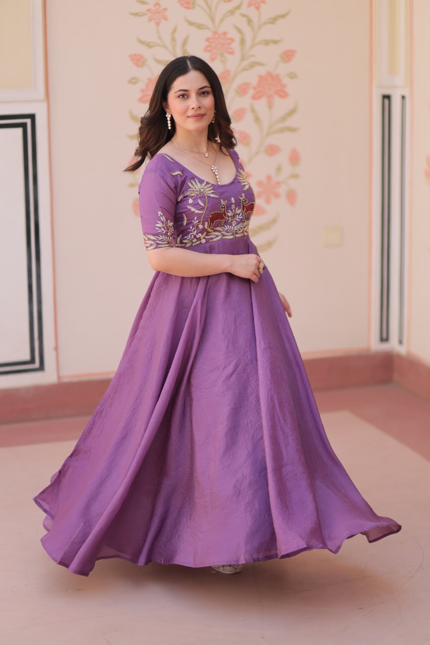 Beads Embroidered DESIGNER GOWN - Vastra Gehna