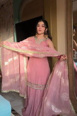 Tabby Organza With Lace Border - Vastra Gehna