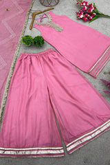 Tabby Organza With Lace Border - Vastra Gehna