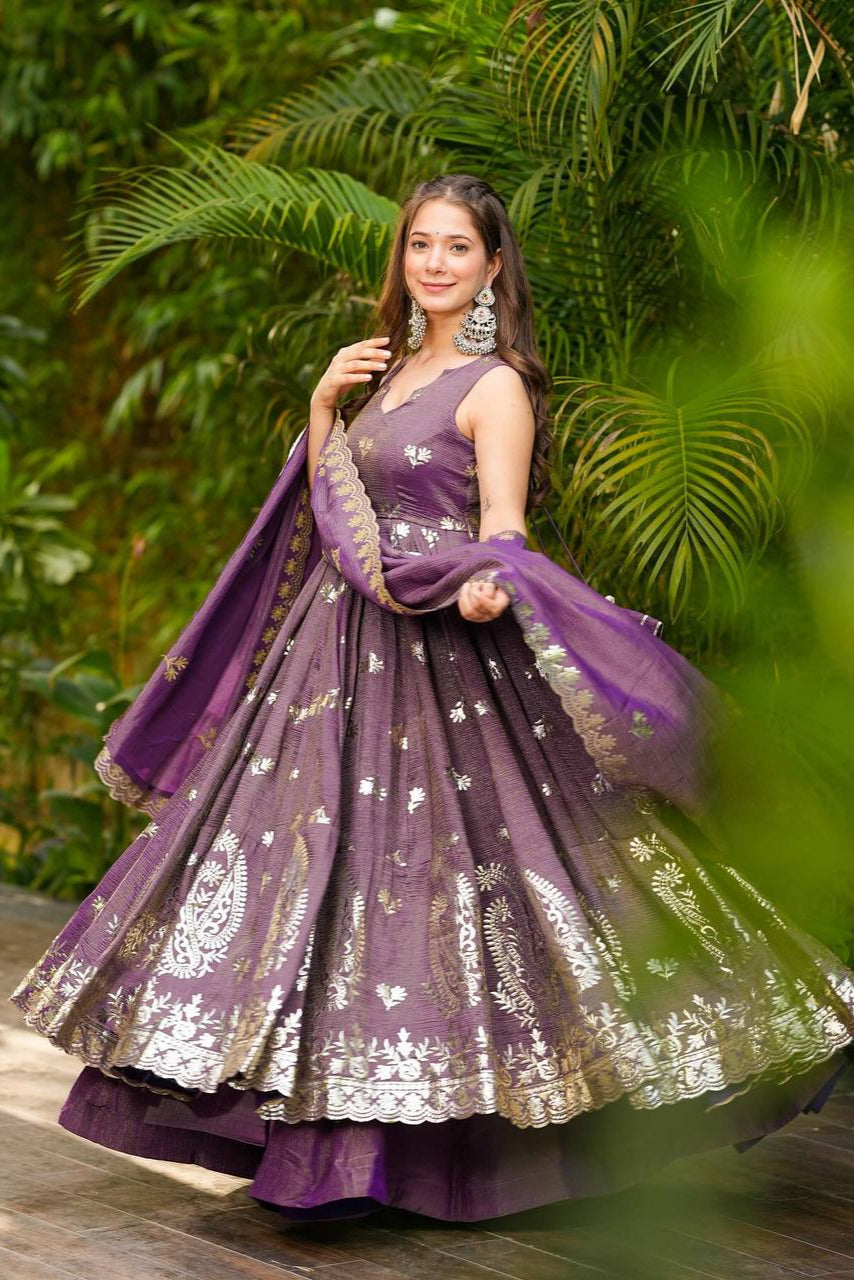 Crunchy Silk with Elastic - Vastra Gehna