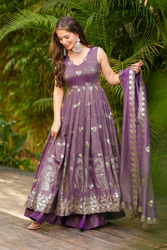 Crunchy Silk with Elastic - Vastra Gehna