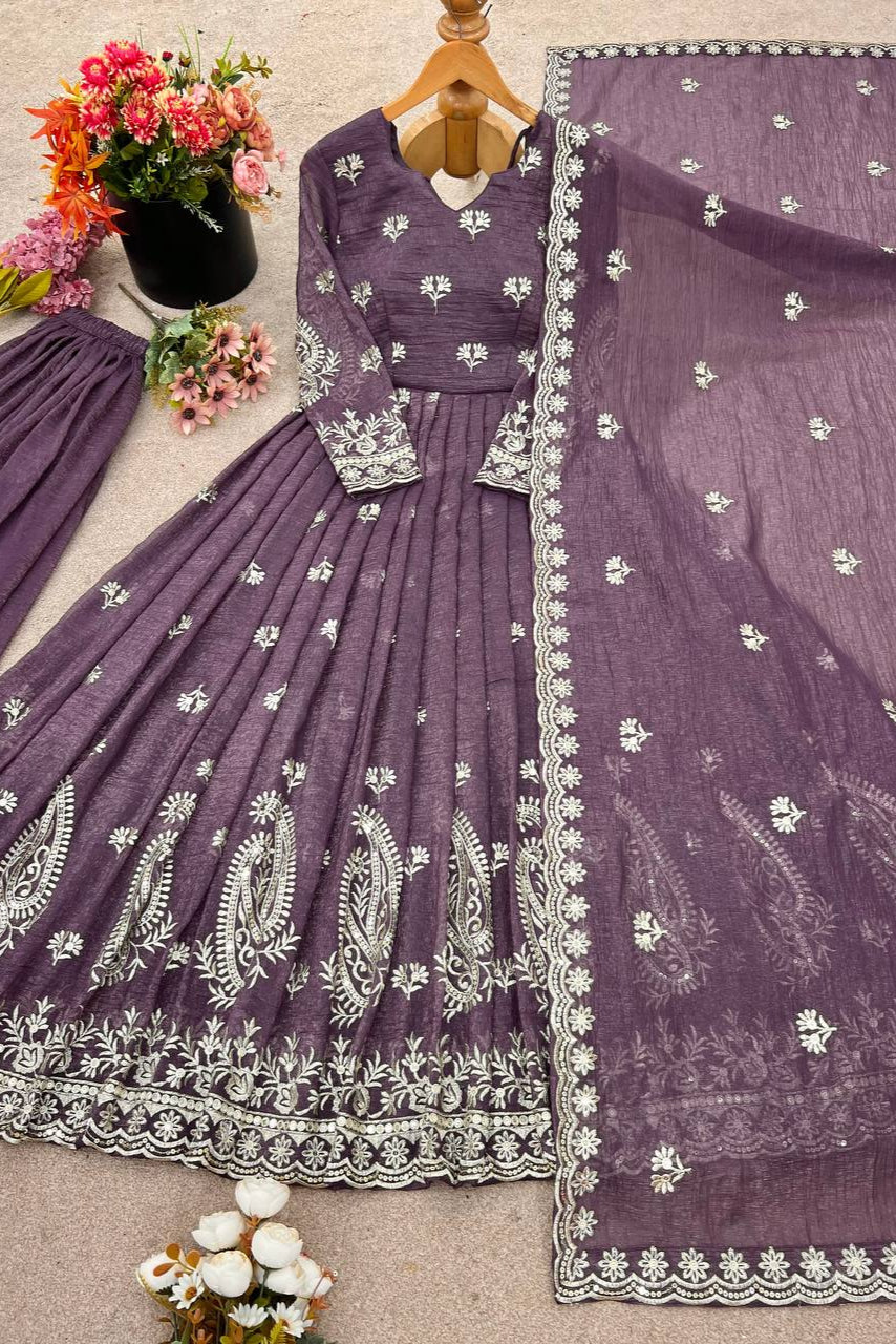 Crunchy Silk with Elastic - Vastra Gehna