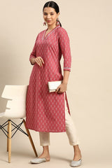 Our elegant pink printed kurta wih plazzo co-ord set - Vastra Gehna