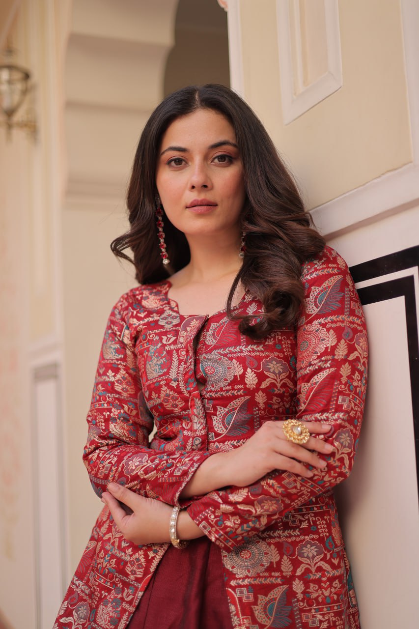 Pure Simmer Vichitra LEHENGA CHOLI - Vastra Gehna